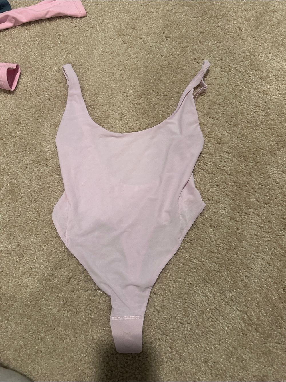 lululemon athletica Pale Pink Scoop Neck Bodysuit